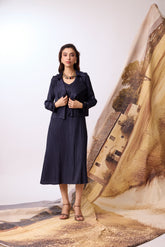 Olive Jacket Dress - Navy
